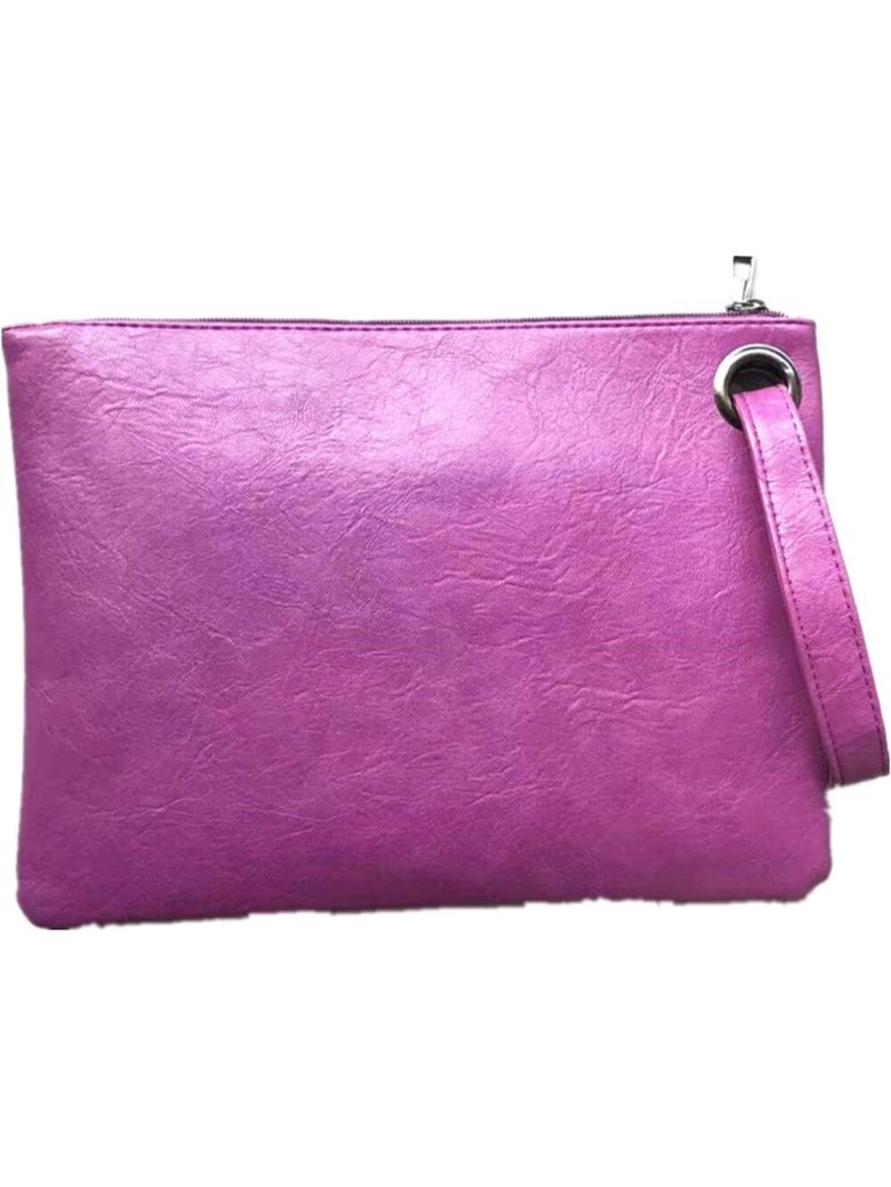 Women's Purple Evening Clutch Purse Envelope Zipper Handbag Shoulder Bag